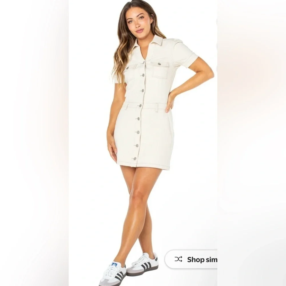 Celebrity Pink Juniors Button up Jeans Dress - Picture 5 of 15